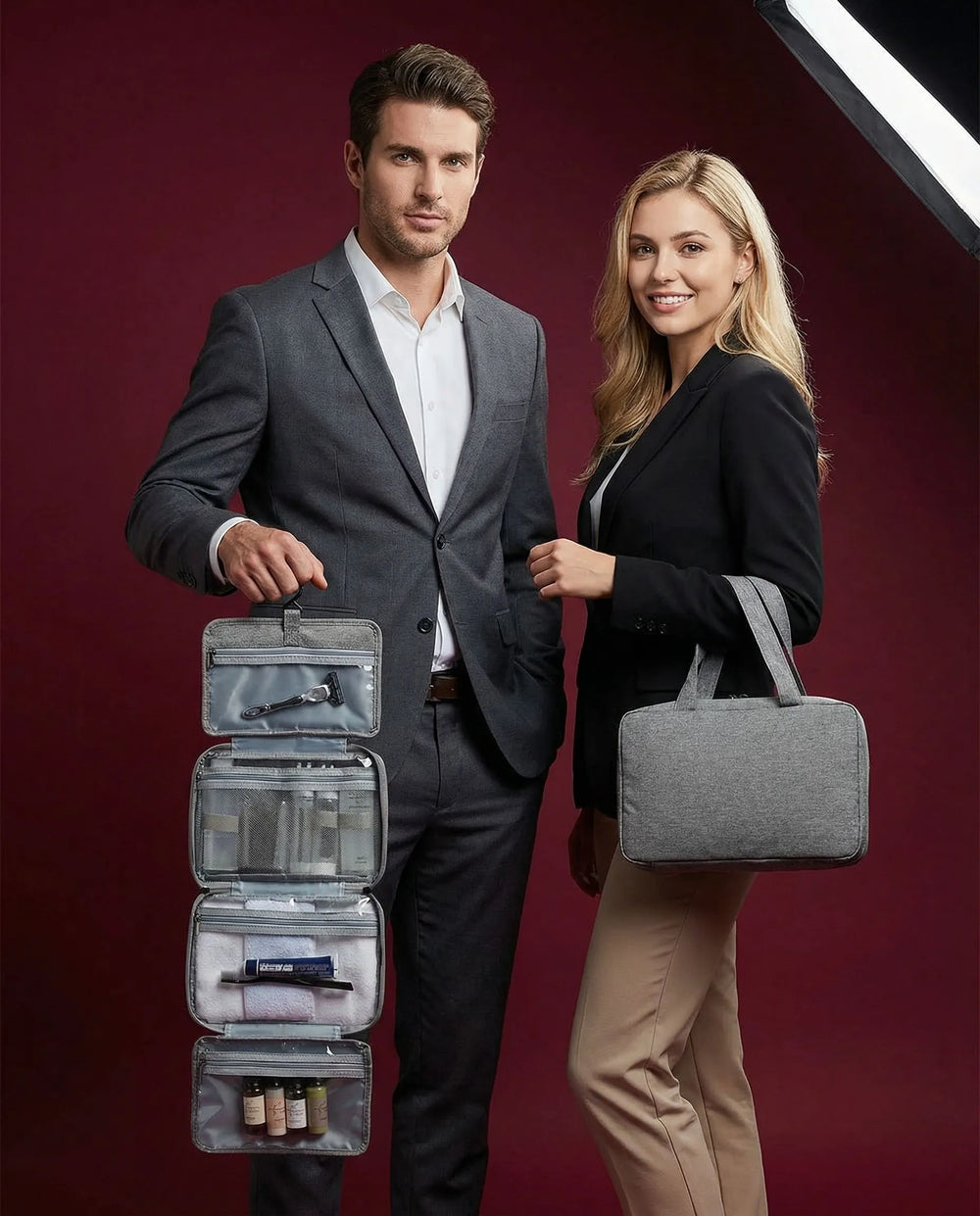 The 2-in-1 Hanging Toiletry Organizer | Waterproof & Detachable